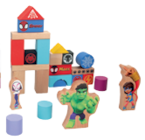 Marvel Holzbausteine Mit Holzfiguren von John im aktuellen Müller Prospekt für 13,50 €