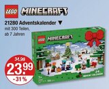 Minecraft 21280 Adventskalender im V-Markt Prospekt Minecraft 21280 Adventskalender von LEGO im aktuellen V-Markt Prospekt für 23,99 €