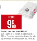 Lot de 2 sacs sous vide ASPISPACE en promo chez Bricorama Neuilly-sur-Seine à 9,90 €