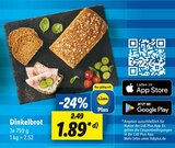 Dinkelbrot für 1,89 € bei Lidl im Angebot Dinkelbrot im aktuellen Lidl Prospekt