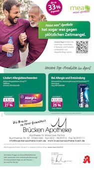 mea - meine apotheke Prospekt der Woche "Unsere April-Angebote" Seite 1, 01.04.2026 bis 30.04.2026 für Köln Aktueller mea - meine apotheke Prospekt "Unsere April-Angebote" Seite 1 von 4 Seiten für Köln