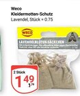 Kleidermotten-Schutz Lavendel Angebote von Weco bei GLOBUS Hof für 1,49 €