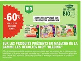 -60% sur le 2ème produit acheté sur les produits présents en magasin de la gamme les récoltes bio BLÉDINA - BLÉDINA dans le catalogue E.Leclerc