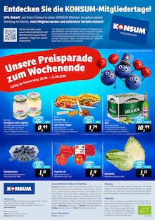 Becks im aktuellen Konsum Prospekt (Dresden) Becks im Konsum Prospekt "Cremig, knusprig und lecker - zum Sparpreis" mit 12 Seiten (Dresden)