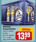 Aktuelles Mönchshof Brauspezialitäten Angebot bei REWE in Landau (Pfalz) ab 13,99 €