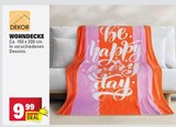 WOHNDECKE im Angebot bei Marktkauf in Lörrach WOHNDECKE Angebote von DEKOR bei Marktkauf Lörrach für 9,99 €