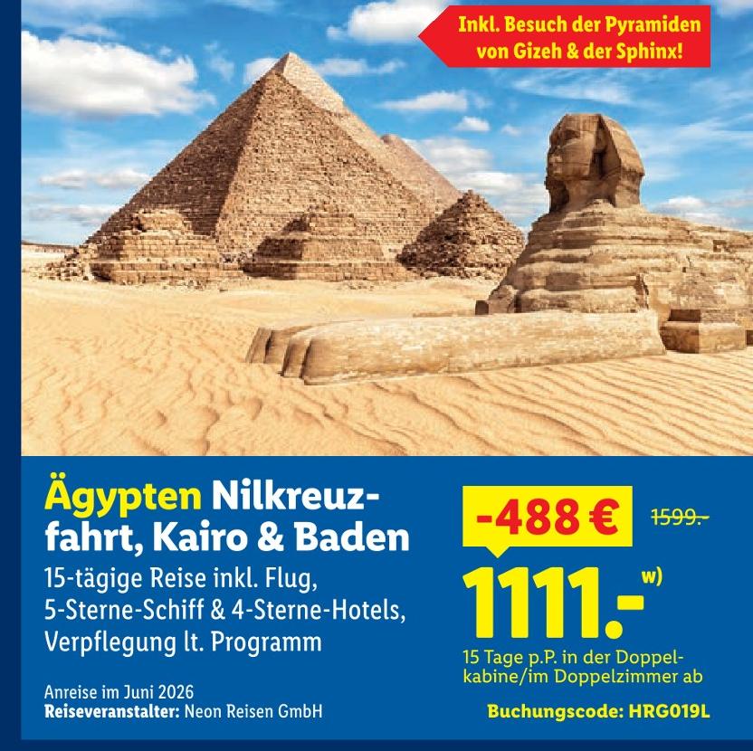 Ägypten Nilkreuzfahrt, Kairo & Baden