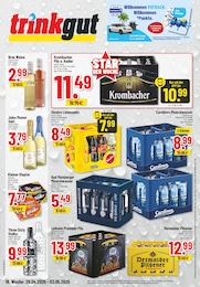 Getränkemarkt Prospekt von Trinkgut in Gütersloh Aktueller Trinkgut Getränkemärkte Prospekt für Gütersloh: Aktuelle Angebote mit 6} Seiten, 28.04.2025 - 03.05.2025