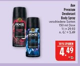 Premium Deodorant Body Spray im Angebot bei Marktkauf in Schweinfurt Premium Deodorant Body Spray Angebote von Axe bei Marktkauf Schweinfurt für 4,49 €