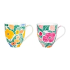 Coffret de 2 mugs fleuris "Geneviève Lethue" dans le catalogue Carrefour