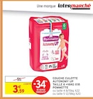 Promo Couche culotte autonomy up taille 6 +16kg x18 à 3,59 € dans le catalogue Intermarché à Argentré-du-Plessis