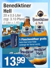 Hell von Benediktiner im aktuellen Getränke City Prospekt für 13,99 €
