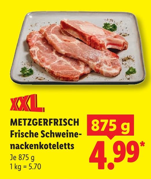 Frische Schweinenackensteaks