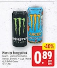 Energydrink von Monster für 0,89 € bei E center im Angebot Energydrink von Monster im aktuellen E center Prospekt