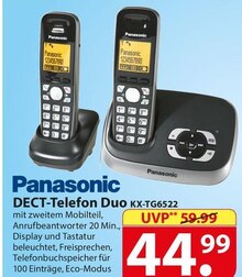 DECT-Telefon Duo KX-TG6522 bei famila Nordost in Braunschweig DECT-Telefon Duo KX-TG6522 im Angebot bei famila Nordost Braunschweig für 44,99 €
