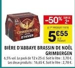 Bière d'Abbaye Brassin de Noël - Grimbergen en promo chez Supeco Bière d'Abbaye Brassin de Noël - Grimbergen dans le catalogue Supeco