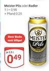 Meister Pils Angebote von Meister bei GLOBUS Bruchsal für 0,49 €