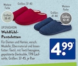 Aktuelles Wohlfühl-Pantoletten Angebot bei ALDI SÜD in Mannheim ab 4,99 €