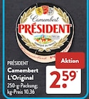Camembert L'Original von PRÉSIDENT im aktuellen ALDI SÜD Prospekt für 2,59 €