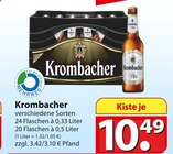 Krombacher bei famila Nordost im Prospekt "" für 10,49 €
