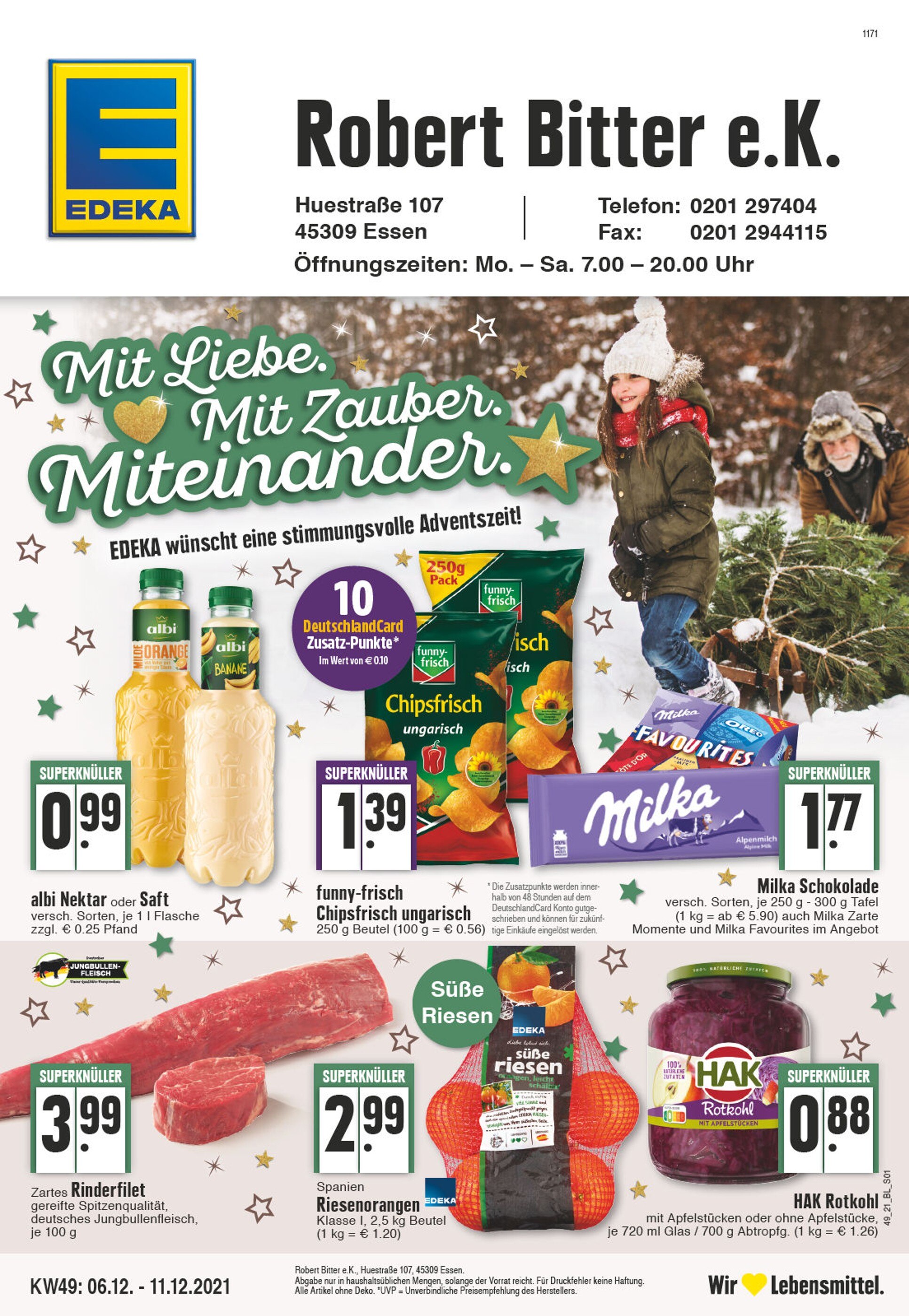 EDEKA Prospekt für Gelsenkirchen mit 32 Seiten EDEKA Prospekt für Gelsenkirchen: "Aktuelle Angebote", 32 Seiten, 06.12.2021 - 11.12.2021