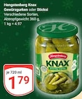 Knax Gewürzgurken Angebote von Hengstenberg bei GLOBUS Bochum für 1,79 €