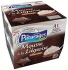 Mousse Liégeois Chocolat - PÂTURAGES à 1,58 € dans le catalogue Intermarché Hyper
