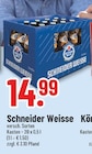 Trinkgut - Schneider Weisse Angebot im Prospekt Schneider Weisse bei Trinkgut im Prospekt "" für 14,99 €