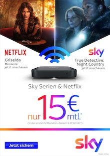 Sky Prospekt Bochum "Sky Serien & Netflix" mit 4 Seiten