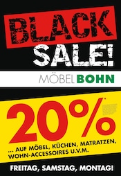 Aktueller Möbel Bohn Prospekt mit Küchenmöbel, "BLACK SALE!", Seite 1