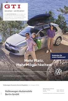 Aktueller Volkswagen Prospekt "Mehr Platz. Mehr Möglichkeiten." für Berlin Aktueller Volkswagen Prospekt für Berlin mit Seite