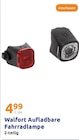 Aufladbare Fahrradlampe Angebote von Walfort bei Action Coburg für 4,99 €