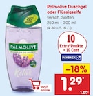Palmolive Duschgel oder Flüssigseife von Palmolive für 1,29 € bei Netto Marken-Discount im Angebot Palmolive Duschgel oder Flüssigseife von Palmolive im aktuellen Netto Marken-Discount Prospekt