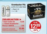 Krombacher Pils Angebote von Krombacher bei V-Markt Regensburg für 10,99 €