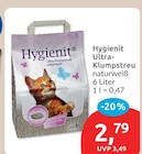 Ultra-Klumpstreu naturweiß von Hygienit im aktuellen budni Prospekt