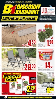 Aktueller B1 Discount Baumarkt Prospekt für Fränkisch-Crumbach und Ungebung, Seiten zum blättern B1 Discount Baumarkt Prospekt BESTPREISE DER WOCHE! mit Seiten in Fränkisch-Crumbach und Umgebung