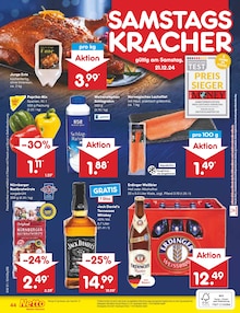 Jack Daniels im Netto Marken-Discount Prospekt "Aktuelle Angebote" mit 56 Seiten (Rosenheim)