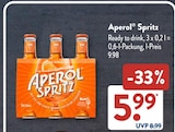 Spritz von Aperol im aktuellen ALDI SÜD Prospekt für 5,99 €