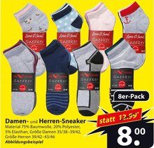 Damen- und Herren-Sneaker bei famila Nordost in Bremen Damen- und Herren-Sneaker im Angebot bei famila Nordost Bremen für 8,00 €