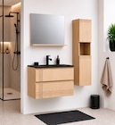 Ensemble meuble+ vasque + miroir "stria" en promo chez Brico Dépôt Vitry-sur-Seine à 169,00 €