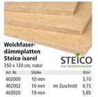 Weichfaserdämmplatten isorel von Steico im aktuellen Holz Possling Prospekt