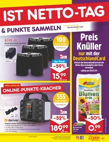 Blumenerde im Netto Marken-Discount Prospekt "Aktuelle Angebote" mit 56 Seiten (Recklinghausen)