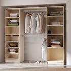 Kit dressing Qazar décor chêne 2 colonnes 4 tiroirs H. 200 x L. 220 x P. 48 cm - Castorama à Villeurbanne Kit dressing Qazar décor chêne 2 colonnes 4 tiroirs H. 200 x L. 220 x P. 48 cm en promo chez Castorama Villeurbanne à 149,00 €