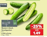 Niederl./dtsch. Snackgurken im aktuellen Kaufland Prospekt für 1,49 €