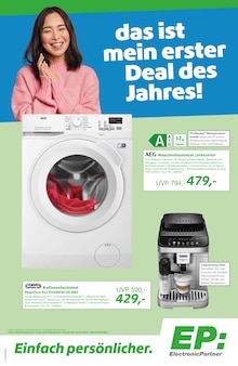 Waschmaschine im EP: Prospekt "das ist mein erster Deal des Jahres!" mit 12 Seiten (Ludwigshafen (Rhein))
