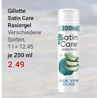 Satin Care Rasiergel Angebote von Gillette bei GLOBUS Homburg für 2,49 €