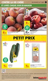 Prix et réduction Courgette dans le prospectus Intermarché Super en cours Offre Courgette dans le catalogue Intermarché Super du moment à la page 5