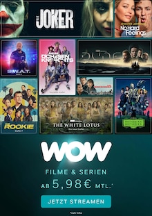 Aktueller WOW Prospekt "Filme und Serien ab 5,98€ mtl." Seite 1 von 1 Seiten