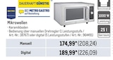 Mikrowellen Angebote von METRO bei Metro Leinfelden-Echterdingen für 208,24 €