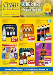 Wasser im Netto Marken-Discount Prospekt in Saarbrücken Aktueller Netto Marken-Discount Prospekt mit Wasser, "DER ORT, AN DEM DU IMMER AUSGEZEICHNETE PREISE FINDEST.", Seite 1